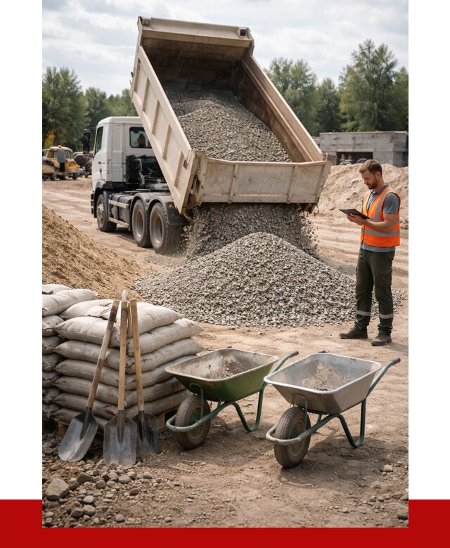 Доставка нерудных материалов в Апшеронске от 1230 руб. | ПРОНЕРУДПшр