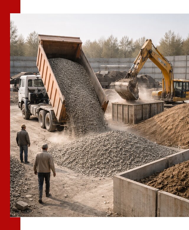 Доставка нерудных материалов с погрузкой и разгрузкой в Апшеронске