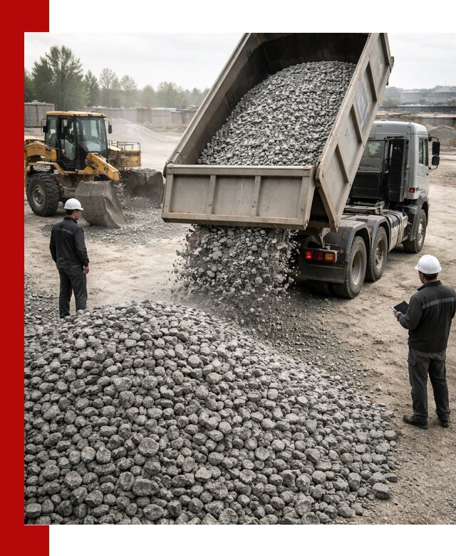 Доставка гранитного щебня фракции 20-40 в Апшеронске