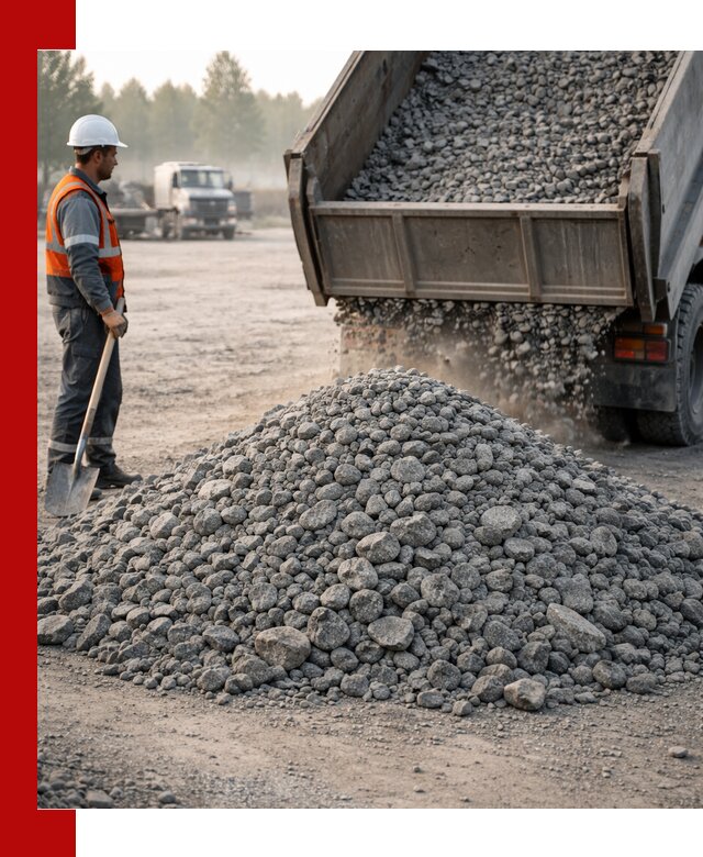 Гранитный щебень фракции 100–201 для строительства в Апшеронске