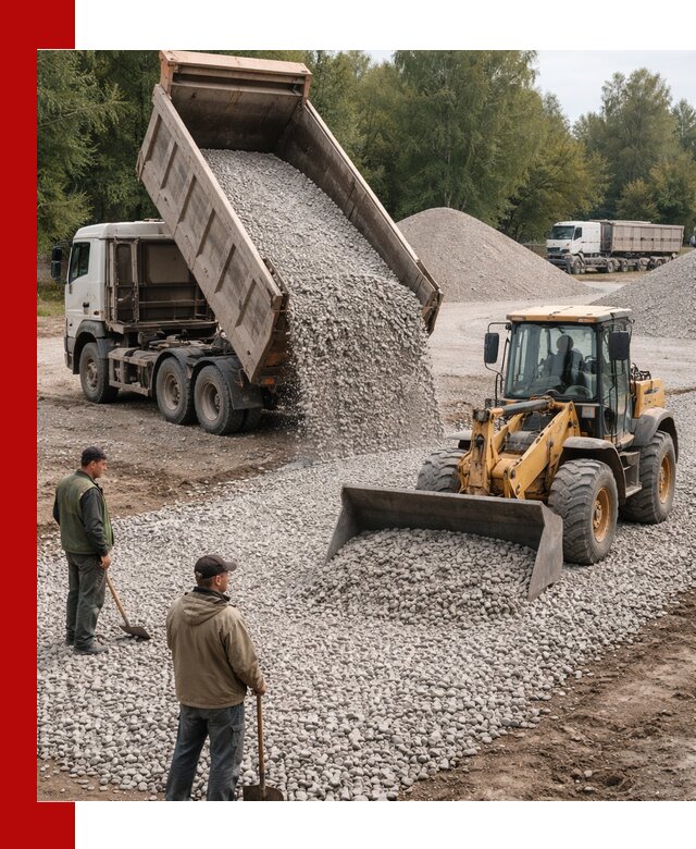 Купить гравийный щебень фракция 20-40 в Апшеронске с доставкой