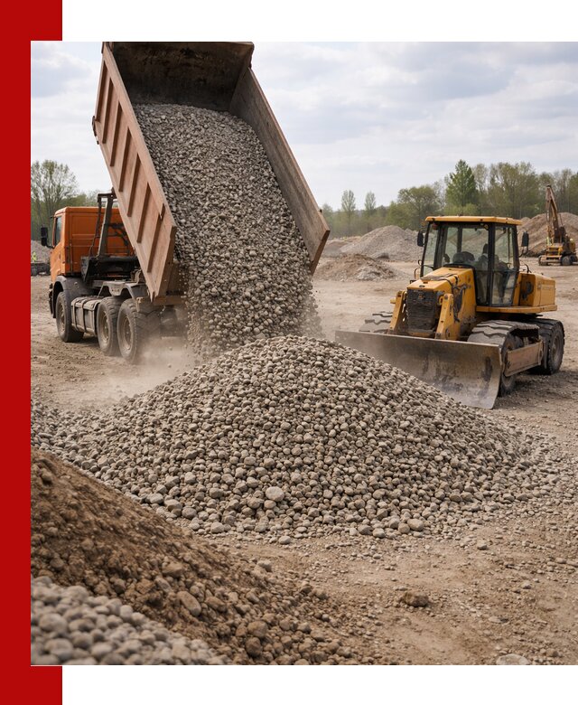 Доставка гравийного щебня фракции 40-70 в Апшеронске