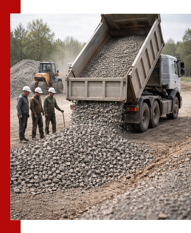 Доставка гравийного щебня фракции 70-120 в Апшеронске