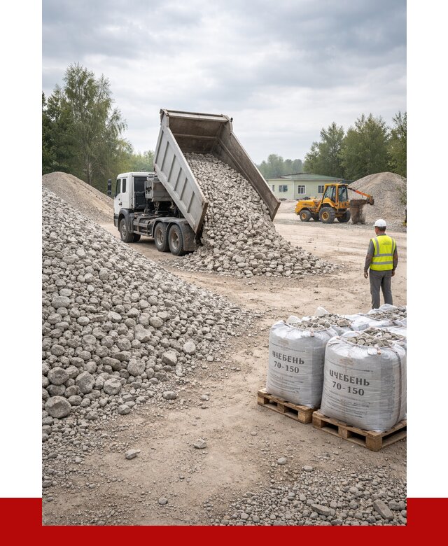 Известняковый щебень фракция 70-150 в Апшеронске от 1281 р. | ПРОНЕРУДПшр