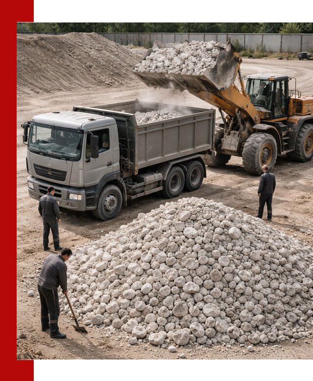 Известняковый щебень фракция 70–150 с доставкой в Апшеронске