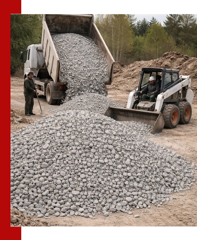 Доставка доломитового щебня в Апшеронске напрямую от карьера