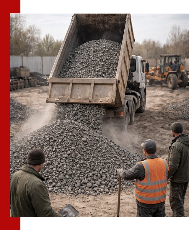Доставка шлакового щебня в удобные сроки по выгодной цене в Апшеронске