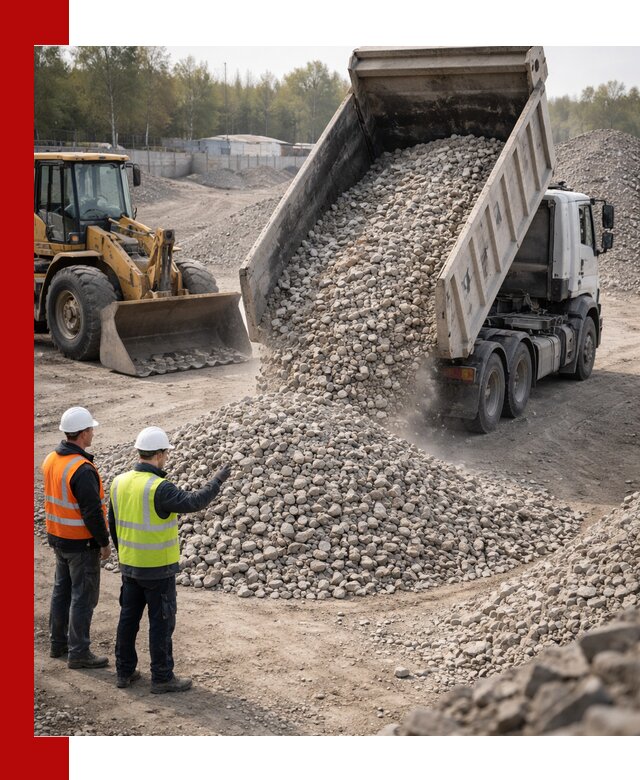 Вторичный щебень фракция 40–70 доставка в Апшеронске