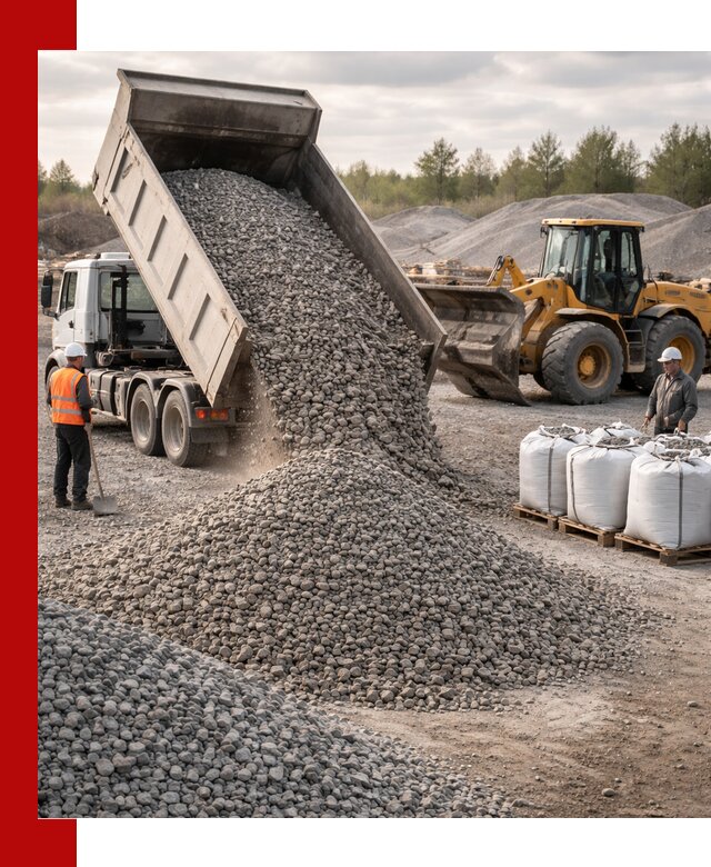 Бетонный щебень фракция 5–20 с доставкой в Апшеронске