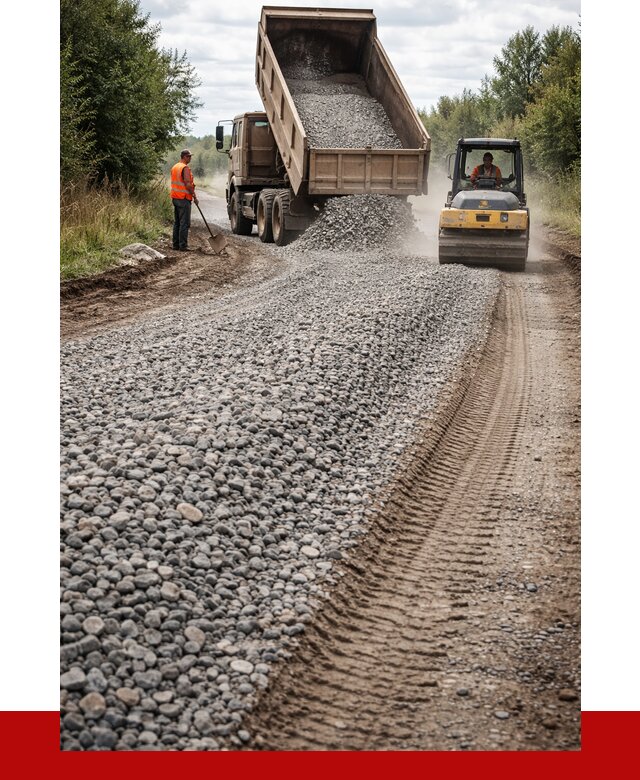 Щебень для отсыпки дороги в Апшеронске от 2767 р. ПРОНЕРУДПшр