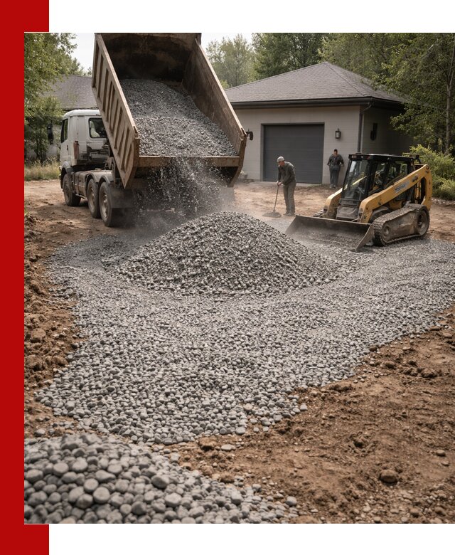 Щебень для парковки в Апшеронске: доставка и укладка качественного материала
