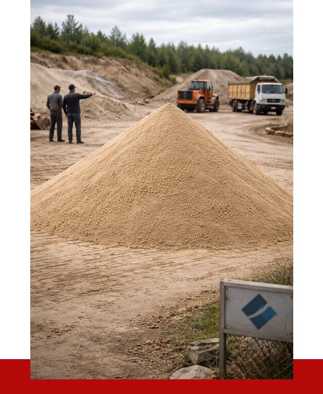 Карьерный песок навалом в Апшеронске от 1845 р. | ПРОНЕРУДПшр