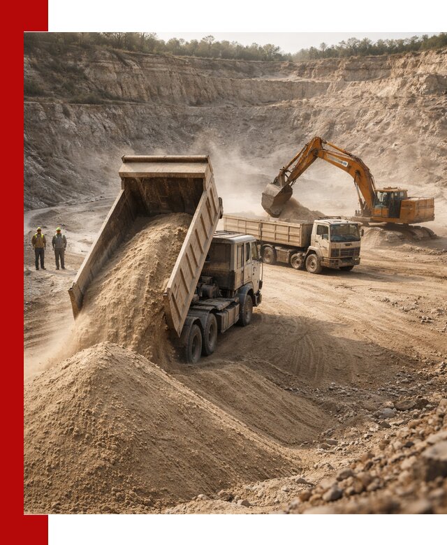 Карьерный песок навалом с доставкой в Апшеронске