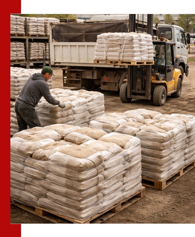 Карьерный песок в мешках с доставкой в Апшеронске