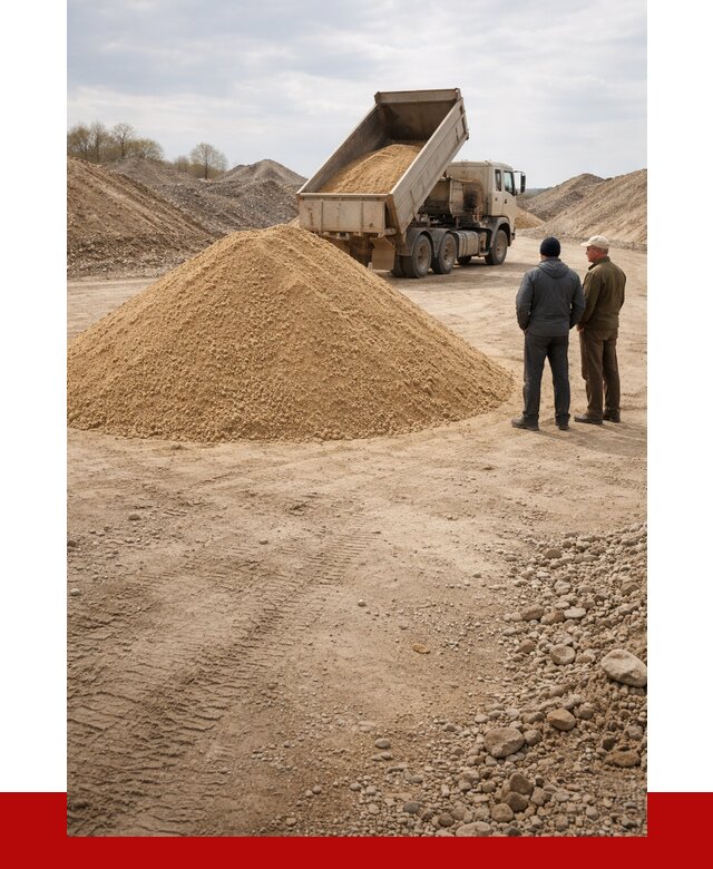 Карьерный песок крупнозернистый в Апшеронске от 8711 р | ПРОНЕРУДПшр