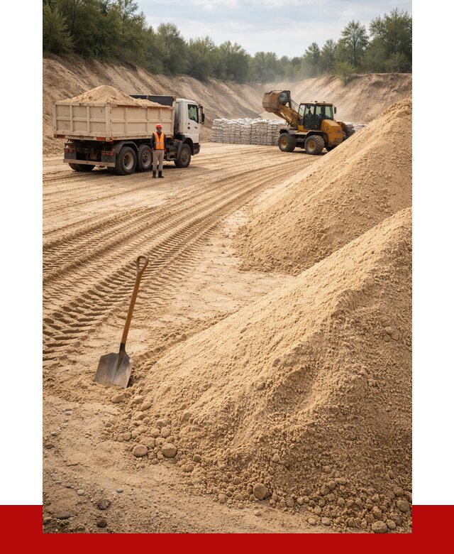 Карьерный песок мелкозернистый в Апшеронске от 9223 р. | ПРОНЕРУДПшр