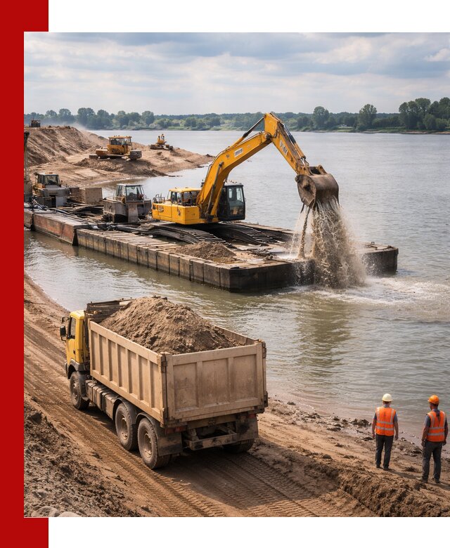 Намывной песок с доставкой в Апшеронске оптом и в розницу