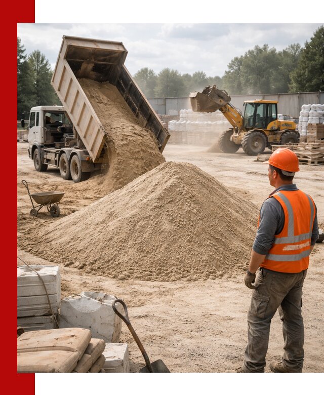 Доставка строительного песка с самосвалом в Апшеронске