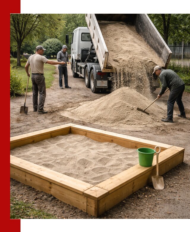 Песок для песочницы с доставкой в Апшеронске недорого и чистый