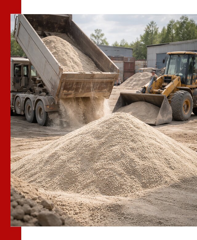 Кварцевый песок с доставкой в Апшеронске для строительных работ