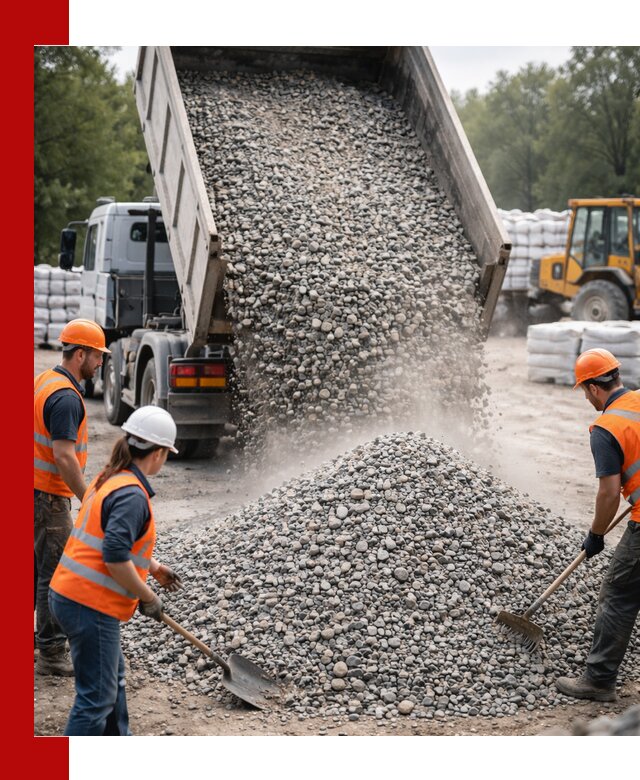 Доставка гравия и камня в Апшеронске оптом и в розницу