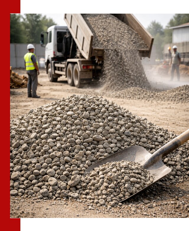 Доставка гравия фракции 20-40 в Апшеронске с самосвалами