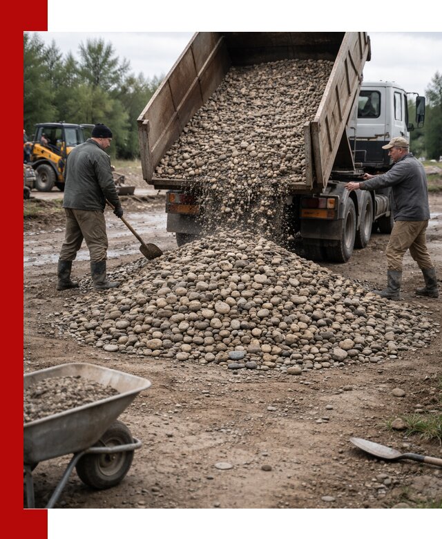 Доставка гальки речной оптом и в розницу в Апшеронске
