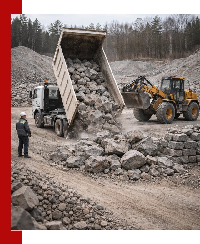 Доставка и продажа бутового гранитного камня в Апшеронске