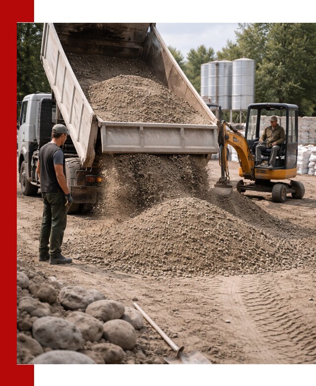 Доставка ПГС С3 в Апшеронске самосвалами и миксерами