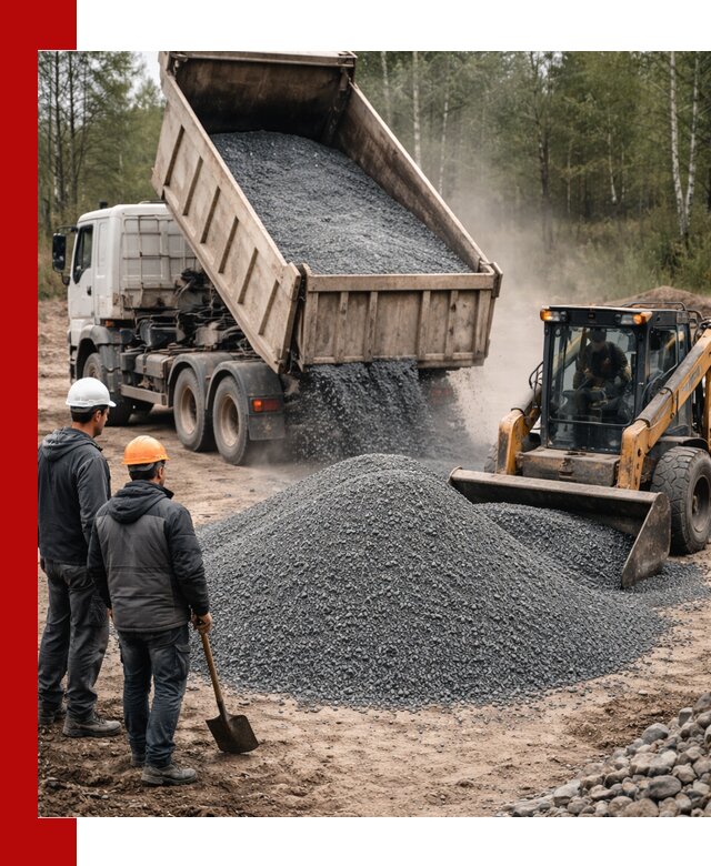 Гранитный отсев 0-5 с доставкой и разгрузкой в Апшеронске