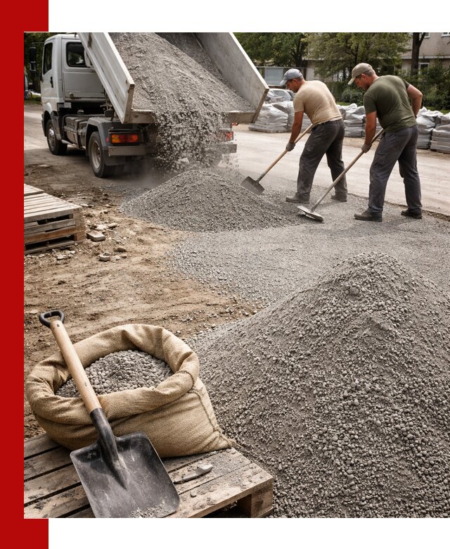 Отсев для тротуарной плитки в Апшеронске — доставка и укладка