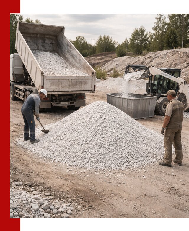 Доставка и продажа белой мраморной крошки в Апшеронске