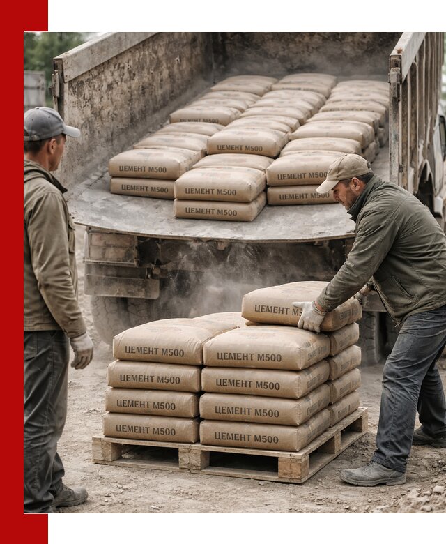 Цемент М500 с доставкой самосвалом в Апшеронске