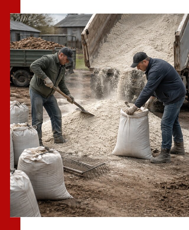 Доставка извести пушонки в Апшеронске оптом и мелким оптом