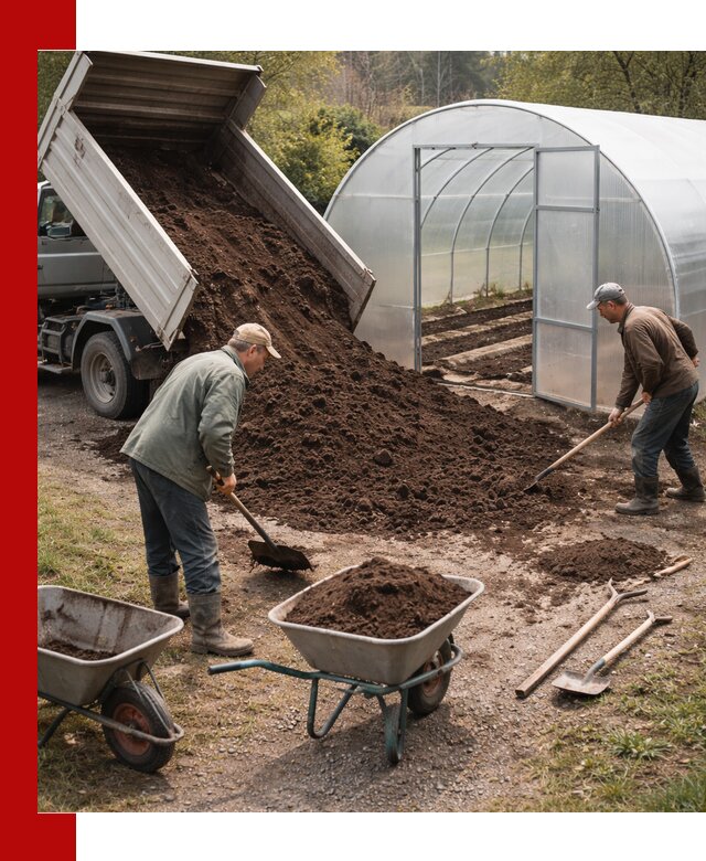 Грунт для теплицы с доставкой в Апшеронске — плодородный субстрат под растения