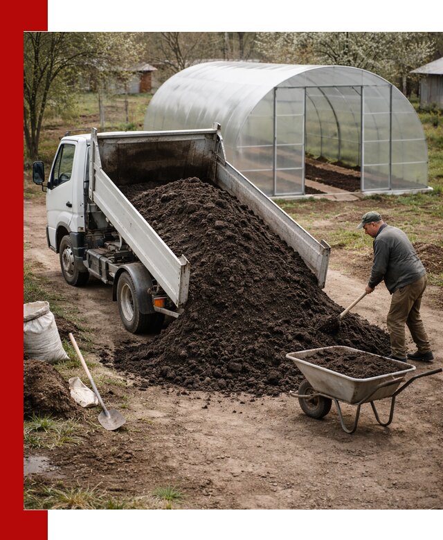 Чернозем для теплицы с доставкой в Апшеронске