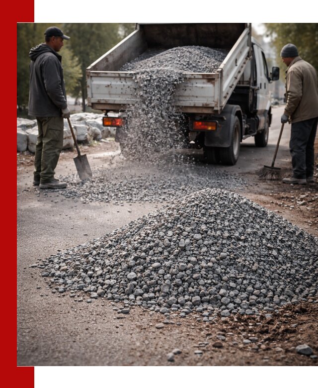 Гранитная крошка для посыпки дорог и тротуаров в Апшеронске