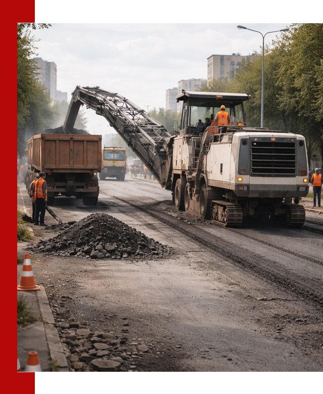 Фрезерованный асфальт в Апшеронске — удаление и вывоз старого покрытия