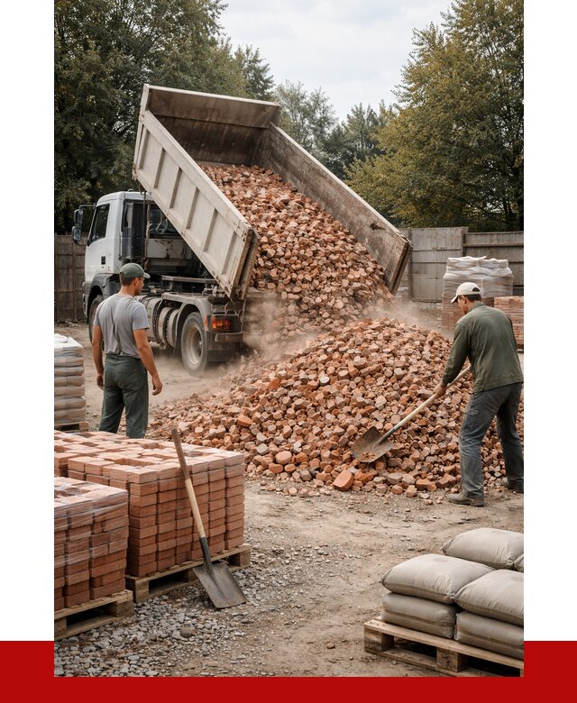 Бой кирпича в Апшеронске с доставкой от 4304 руб/куб | ПРОНЕРУДПшр