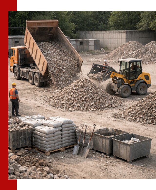 Вторичные материалы для отсыпки в Апшеронске — поставка и доставка