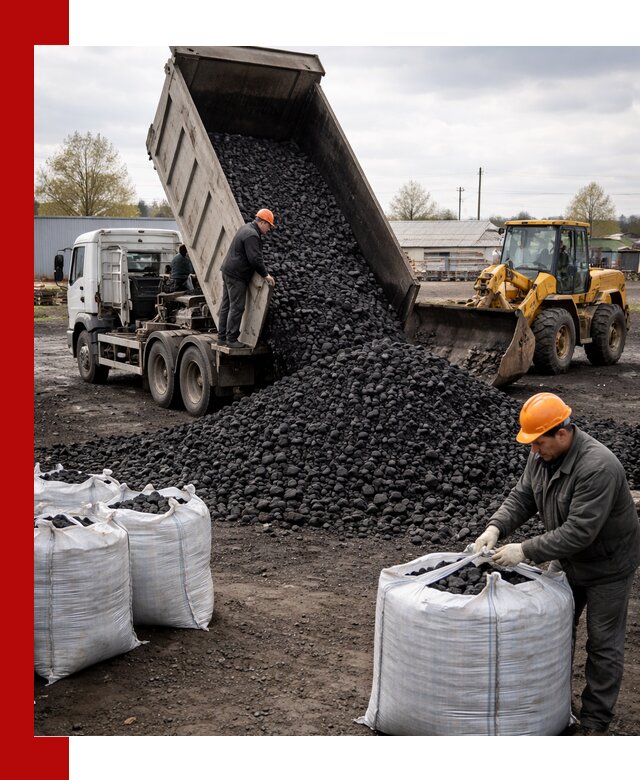 Доставка каменного угля в Апшеронске оптом и в розницу