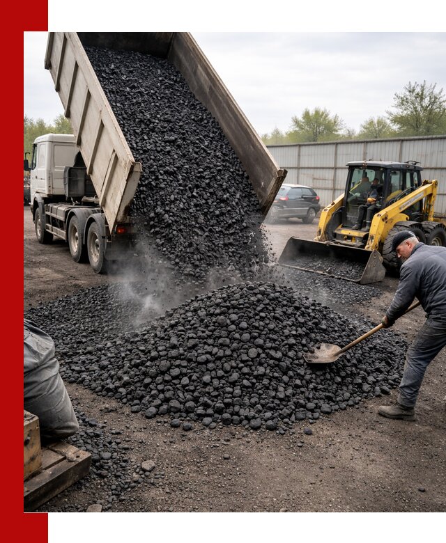 Доставка угля орех в Апшеронске оптом и в розницу