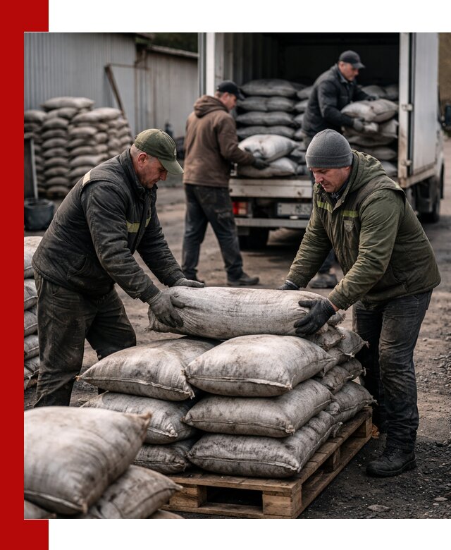 Доставка угля в мешках по выгодным ценам в Апшеронске