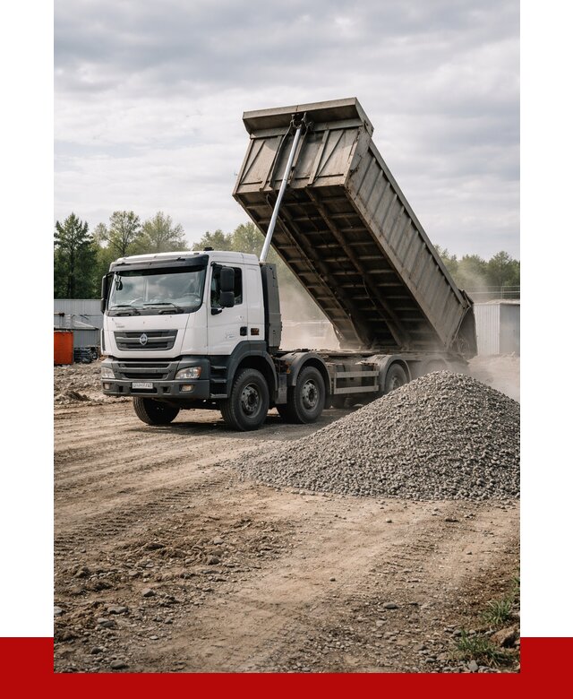 Доставка самосвалом 40 кубов в Апшеронске от 9223 р. | ПРОНЕРУДПшр