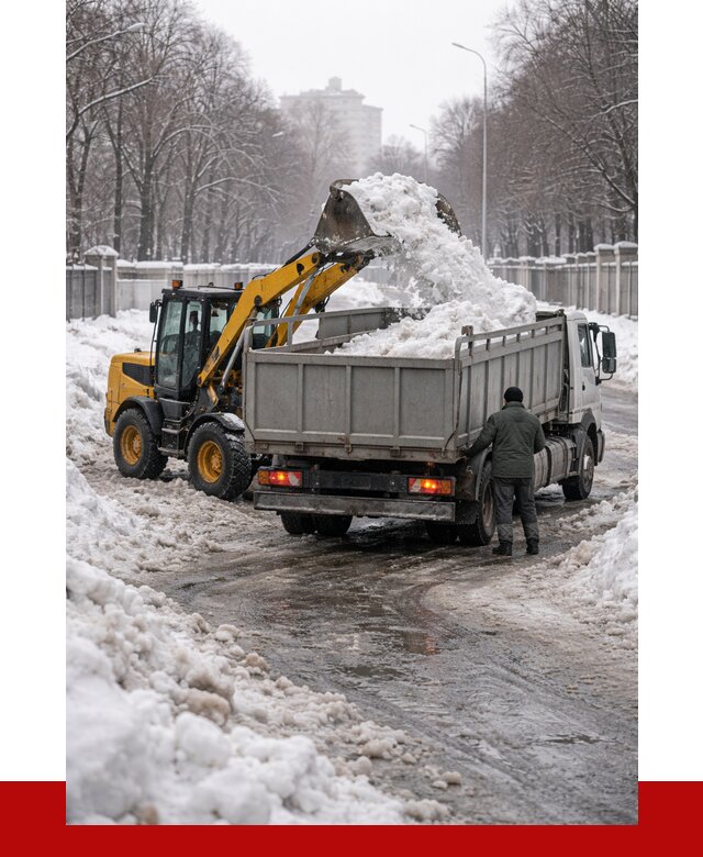 Вывоз снега с погрузкой в Апшеронске от 3587 р. ПРОНЕРУДПшр
