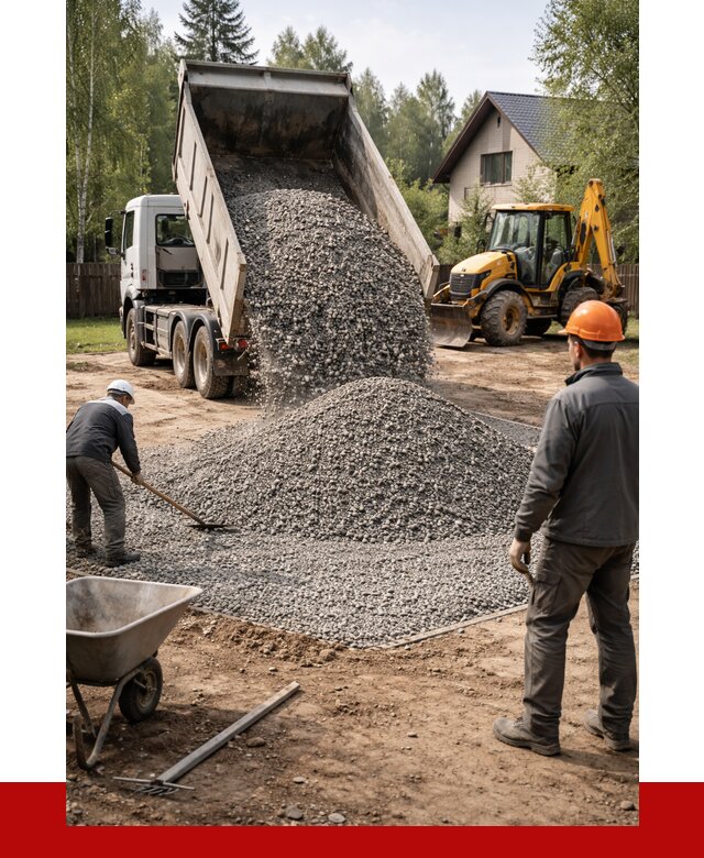 Отсыпка участка щебнем в Апшеронске от 6661 р. ПРОНЕРУДПшр