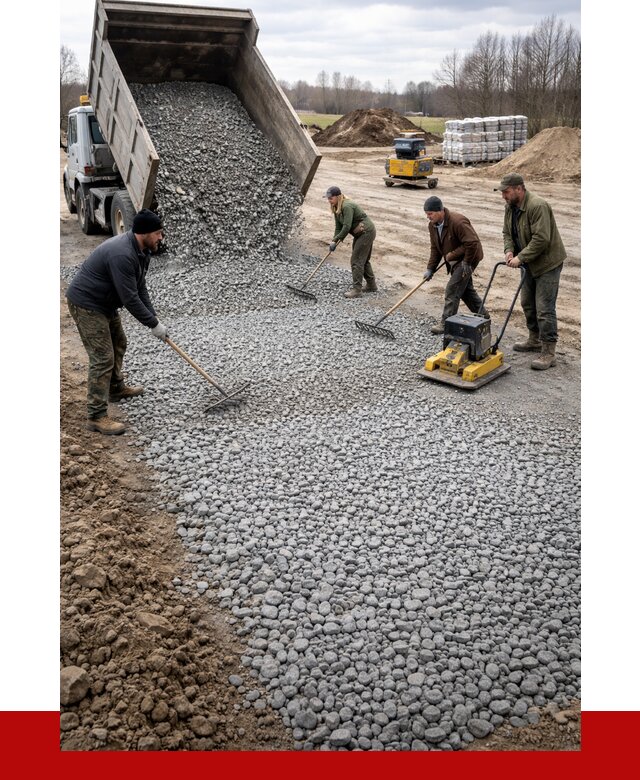 Устройство щебеночной подушки в Апшеронске от 4612 р. ПРОНЕРУДПшр